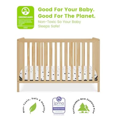 Delta Children Heartland 4-in-1 Convertible Crib, Natural - Image 3