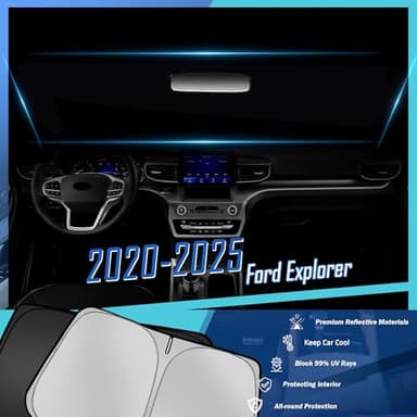 Tombyda Windshield Sunshade for Ford Explorer 2020-2025 Front Window Sun Shade Custom Sunscreen Double Layers Design - Image 2