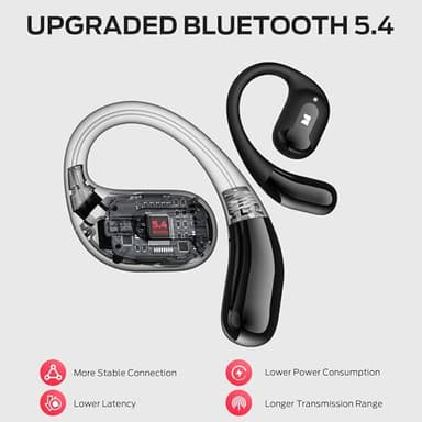Monster Open Ear AC317 Headphones, Wireless Headphones with Stereo Sound, Bluetooth 5.4, 24H Playback, Crystal Clear Calls, Type-C Charging, Touch Control, Sweat Resistant Open Ear Wireless Earbuds - Image 6