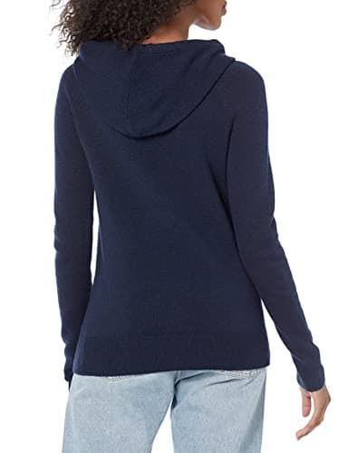 Amazon Essentials Women's Soft Touch Hooded Pullover Sweater, Navy, Large - Image 2