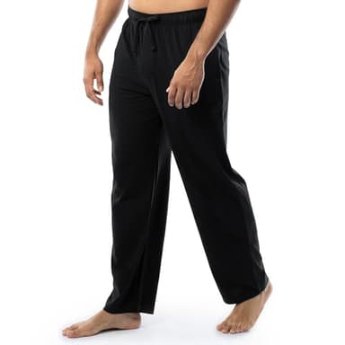 Fruit of the Loom Men's Jersey Knit Pajama Sleep Set, Black, Medium - Image 3
