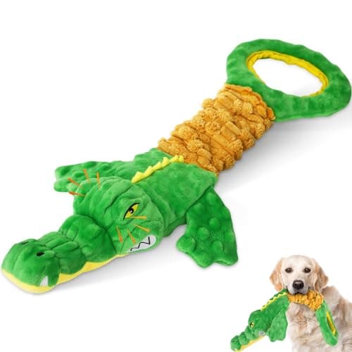 Eneston Large Dog Toys, Plush Squeaky Dog Toy with Crinkle Paper and Tug of War Handle, Interactive Puppy Toys for Small, Medium and Large Dogs - Image 1