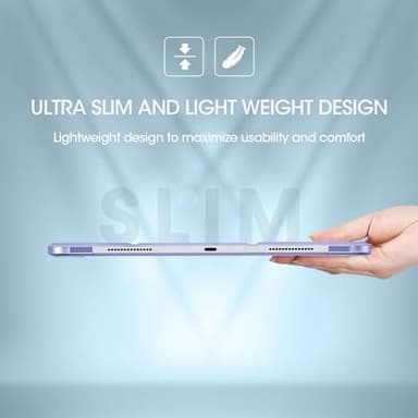 ProCase for iPad Air 13 Inch Case M3 2025/M2 2024, Slim Smart Cover iPad 13 Air M3 M2 Case with Translucent Hard Shell Back, Supports Touch ID, Auto Wake/Sleep -Purple - Image 8