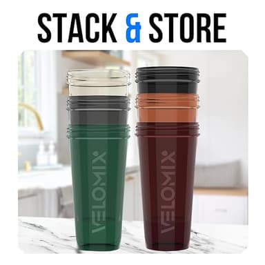 VELOMIX -6 PACK- 28 oz Protein Shaker Bottle for Protein Mixes - 6x Wire Whisk | Leak Proof Shaker Cups for Protein Shakes | Protein Shaker Bottle Pack | Protein Shake Cup (Earth Tones Collection) - Image 6