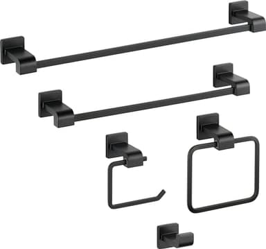 Delta 77524-BL Ara 24-in Wall Mount Towel Bar Bath Hardware Accessory in Matte Black - Image 3