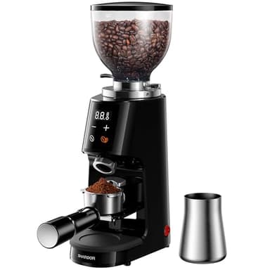 SHARDOR Professional 64mm Burr Coffee Grinder with 100 Grind Settings and All-Metal Chamber, Coffee Bean Grinder with Adjustable Electronic Timer and LED Display, Anti-Static,Black - Image 1