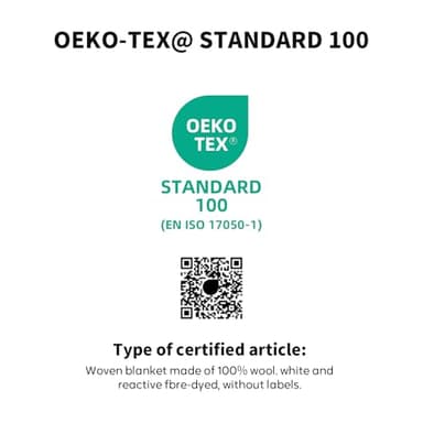 Molithe 100% Wool Blanket, 62" x 86", Warm, Thick, Washable, Military Wool Blanket, Great for Camping, Outdoors, Sporting Events, Survival Kits - Image 2