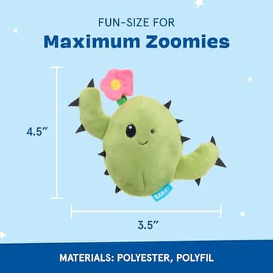 Barkbox 2 in 1 Interactive Plush Dog Toy - Rip and Reveal Toy for Dogs and Puppies - Stimulating Squeaky Pet Toys | Consuela Cactus (Small) - Image 3