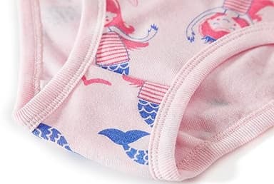 Slenily Girls Underwear Size 6 Cotton Breathable Panties Little Kids Mermaid Briefs Childrens Flamingo Comfort 6 Pack Undies - Image 4