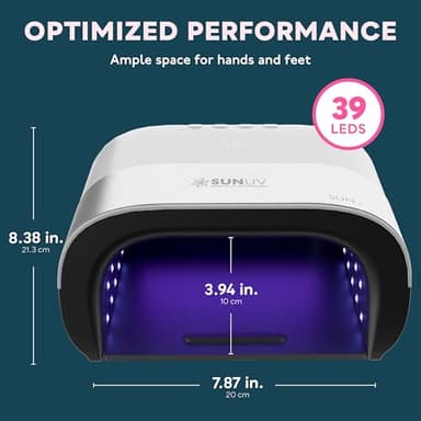 SUNUV SUN3 Professional UV Light for Gel Nails, LED Nail Lamp for Gel Polish with 4-Timer and Sensor, 39 PCS LED Beads, UV Dryer for Salon Home Gift for Woman Mom Girl - Image 8