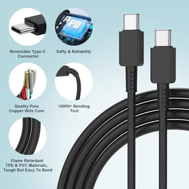 for Samsung Galaxy Super Fast Charging Cord Type C Charger, 25w Android Phone Charger Block &10ft USBC to USB-C Cable for Galaxy S25/S24 Ultra/S24 S23 S22 S21 S20 (Ultra/Plus),iPad Pro/Air/Mini 2Pack - Image 6