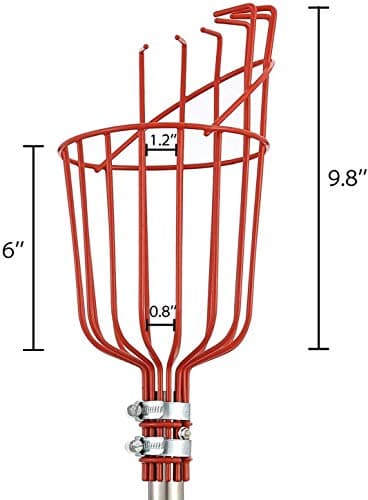 HOSKO 5.5FT Fruit Picker Tool, Lightweight High-Grade Stainless Steel Adjustable Fruit Picker with Metal Twist-on Basket, Suit for Apple Pear Cherry Mango Guava Orange Avocados Etc Fruit Picking - Image 5