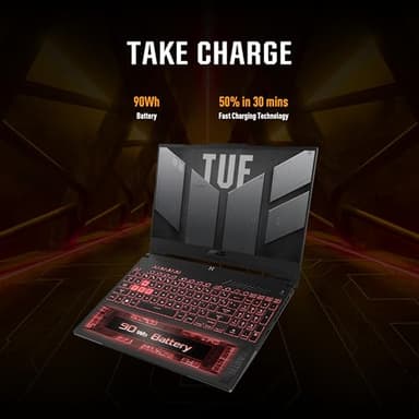 ASUS TUF Gaming A15 Gaming Laptop, 15.6” FHD 144Hz, 100% sRGB Display, GeForce RTX 4050, AMD Ryzen 7 7435HS, 16GB DDR5, 512GB PCIe SSD, Wi-Fi 6, Windows 11, FA507NUR-AS73 - Image 7
