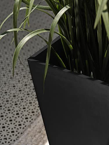 Veradek V-Resin Indoor/Outdoor Taper Planter, Set of 2 (30 inch, Black) - Image 6