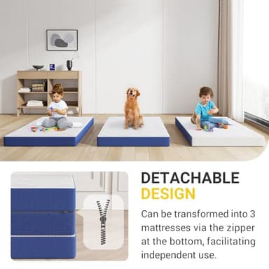 Avenco Foldable Mattress Twin, Folding Mattress 4 Inch Memory Foam, Trifold Mattress Portable with Removable Cover & Detachable for Guest Room/Caravan/Camping/Travel Mattress, Twin Size 75"x39"x4" - Image 5
