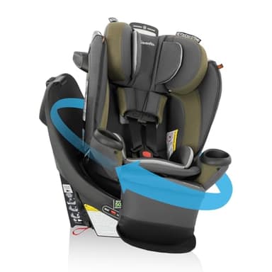 Evenflo Revolve360 Extend Convertible Car Seat with 360 Degree Rotation, Extended Rear-Facing, Forward-Facing, Booster Mode, and Secure Latch Install, Rockland Green - Image 1