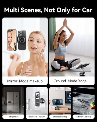 MRGLAS 2026 Upgraded Vacuum Magnetic Phone Holders for Your Car 360° Adjustable Absorption Magnetic Bracket 98LBS Magsafe Suction Cup Phone Mount for iPhone 17 Car Truck Accessories for Men Women - Image 6