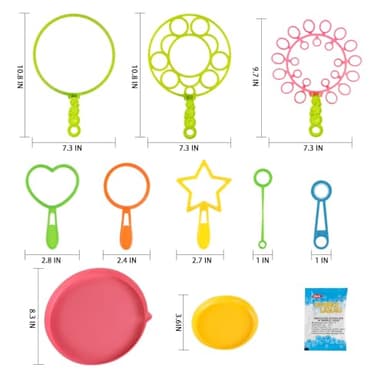 Bubble Wands kit Party Favors for Kids Bulk Toys Party Supplies Christmas Birthday Wedding Bath Time Gifts for Boys Girls (Various) - Image 3