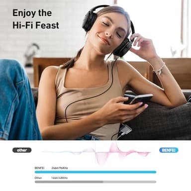 BENFEI USB C to Audio Jack Adapter with 60W Fast Charging, USB-C to 3.5mm Female Headphone Compatible with iPhone 15 Pro Max/15 Pro/15, Samsung Galaxy S24/S23/S22/S21 Ultra, iPad Pro, Pixel 8 Grey - Image 3
