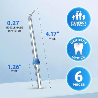 Water Flosser Replacement Tips for Waterpik, Replacement Heads for Waterpik (6 Classic Jet Tips) - Image 6