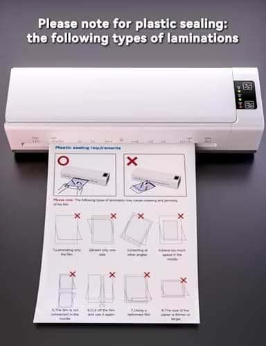 A3 Laminator Machine,Thermal Laminator Hot & Cold with Fast Warm Technology for Home,Office or School Supplies,Titanium White - Image 7