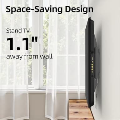 USX MOUNT TV Wall Mount,Low Profile TV Mount for Most 42-86 Inch Flat Screen Televisions,Max VESA 600x400mm Fixed Wall Mount Bracket Holds up to 132 lbs,Fits 16"/18"/24" Studs - Image 2