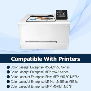 212A Magenta Toner Cartridge Replacement for HP 212A W2123A for HP Color Laserjet Enterprise M554, M555 Series, Color Laserjet Enterprise MFP M578 Series - Image 2