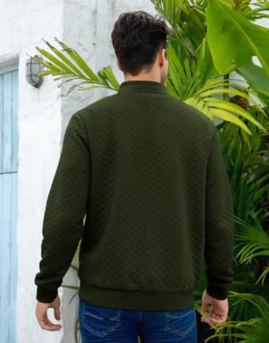 Wizoat Mens Varsity Jacket Lightweight Jacket Causal Waffle Letterman Bomber Jackets - Image 3