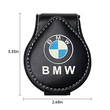 PPODKS Car Sunglass Holder, Eyeglass Holder for BMW 1 3 5 6 Series X1 X3 X7 X5 X6 Z4 7 M, Sunglass Hanger Mount for Car Sun Visor, Interior Accessories, Black - Image 4