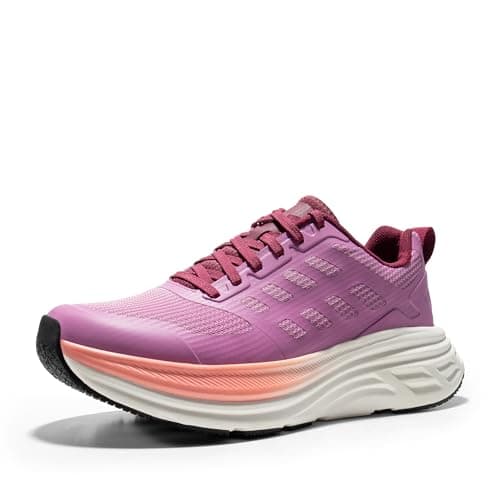 NORTIV 8 Women's Walking Shoes Cushion Running Tennis Shoes ActiveFloat Non-Slip Comfortable Breathable Workout Gym Sports Athletic Fashion Sneakers,Size 6.5,Purple,SNWS245W - Image 1