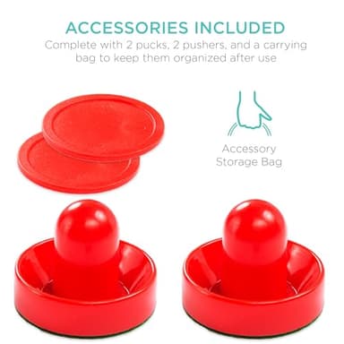 Best Choice Products 58in Mid-Size Arcade Style Air Hockey Table for Game Room, Home, Office w/ 2 Pucks, 2 Pushers, Digital LED Score Board, Powerful 12V Motor, Carrying Bag - Image 5