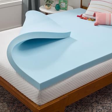 LINENSPA Memory Foam Mattress Topper - 3 Inch Gel Infused Memory Foam - Plush Feel - Cooling and Pressure Relieving - CertiPUR Certified - Dorm Room Essentials - Twin XL Size - Image 1
