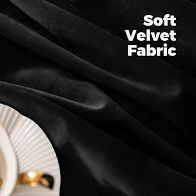 BGment Halloween Black Velvet Blackout Curtains for Living Room, 84 inches Long Thermal Insulated Curtains Noise Reduce Back Tab and Rod Pocket Luxury Panels for Bedroom, 2 Panels, 60 x 84 Inch - Image 4