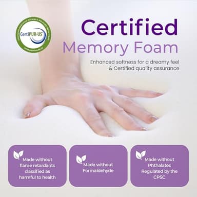 GAESTE 6 Inch Twin XL Cooling Memory Mattress Medium Firm CertiPUR-US Certified Foam, Pressure Relief & Cool Sleep Mattress-in-a-Box Comfort & Supportive Fiberglass Free (Twin XL, 6 in) - Image 4