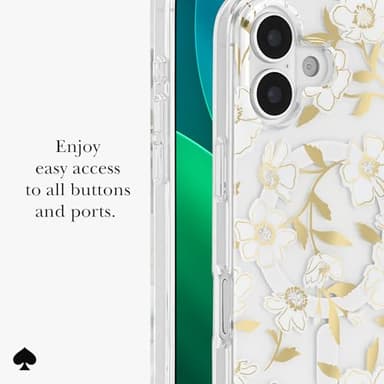 Kate Spade New York iPhone 17 Case - Compatible with MagSafe - Designer Phone Case - Sunshine Floral Gems - Image 7