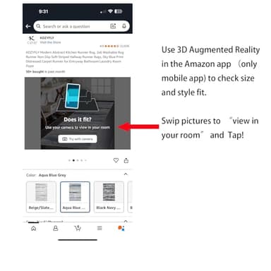 KOZYFLY Modern Abstract Kitchen Runner Rug, 2x6 Washable Rug Runner Non-Slip Soft Striped Hallway Runner Rugs, Beige Print Carpet Runner for Entryway Bathroom Laundry Room Foyer - Image 2