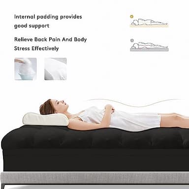 SameBed Mattress Topper Queen,Extra Thick Mattress Pad Cover for Back Pain,Cooling Mattress Protector with 8-21 Inch Deep Pocket,Overfilled Down Alternative Filling,Black - Image 6