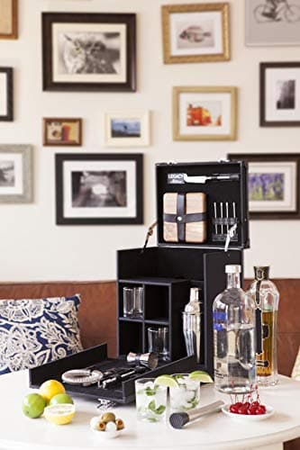 LEGACY - a Picnic Time brand, Hamilton Bartender Kit, Cocktail Set, Portable Bar Case with Cocktail Shaker Set, (Black) - Image 5