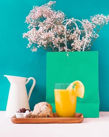 qiqee 30PCS Medium Gift Bag with Handles Bulk 11"x5"x8" Gift Bags Lake Green Bags Multiple Uses (Medium Size) - Image 5