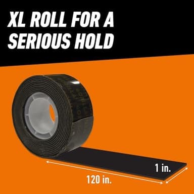 Gorilla Heavy Duty Double Sided Mounting Tape, Black Tape, 1" x 120" (Pack of 1) - Weatherproof for Indoor or Outdoor - Image 7