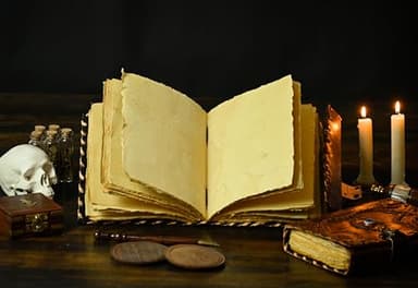 Hocus Pocus Book of Spells Hocus Pocus Spell book Prop Hocus Pocus Gifts Halloween Decorations Decor Leather Journal Writing Book Of shadow Best Hocus Pocus Gifts For Men And Women (13x10 Inch, Brown) - Image 7