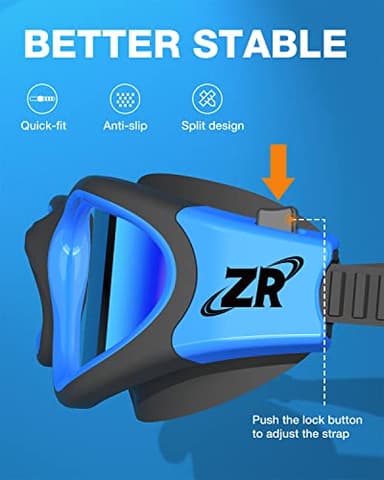 ZIONOR Swim Goggles, Upgraded G1 Polarized Swimming Goggles UV Protection Anti-fog Adjustable Strap for Men Women Adult Indoor or Outdoor (Polarized Mirror Blue Lens) - Image 6