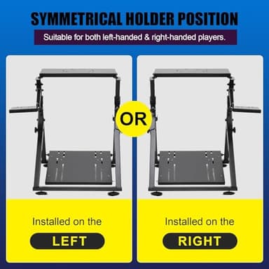 GTPLAYER Sim Racing Wheel Stand Simulator Cockpit Wheel Stand Racing Steering Shifter Mount fit for Logitech G25 G27 G29 G920 G923 Thrustmaster T330TS Gaming Stand Wheel Pedals NOT Included, Black - Image 4