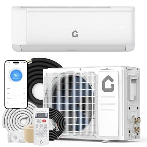 9000 BTU Mini Split Air Conditioner, 18.5 SEER2 208-230V Split Unit Ac and Heat Cool Up to 450 Sq.Ft, Ductless Air Conditioner w/Complete Installation Kit,Remote,2.0 Wifi Control,Low Noise - Image 1