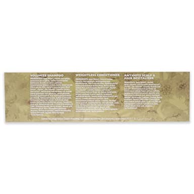 HELI's GOLD Volume Series Travel Kit - For Fine/Thin Hair - Strengthen/Repair - Volumize Shampoo - Weightless Conditioner - Scalp & Hair Revitalizer - Color Safe - 3 pc - Image 3
