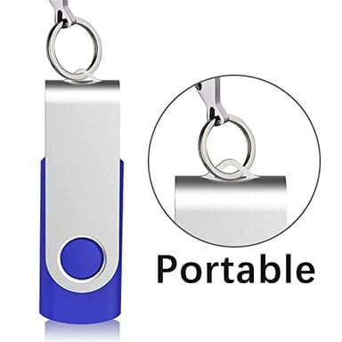 Aiibe 10 Pack 64GB USB 2.0 Flash Drive - Blue (10 Pack, 64GB) - Image 5