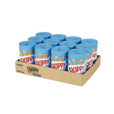 SKIPPY Peanut Butter, Creamy, 7 g protein per serving, 16.3 Ounce (Pack of 12) - Image 1