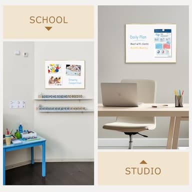QUEENLINK Magnetic Whiteboard, 24"x18" Gold Aluminum Frame Dry Erase White Board for Wall, Hanging Wipe Board with 6 Magnets, 4 Markers & 1 Eraser for Home, Office, School - Image 8
