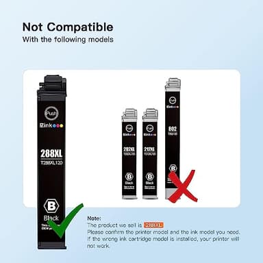 E-Z Ink Remanufactured Ink Cartridge Replacement for Epson 288 288XL T288XL High Yield to use with Expression Home XP-440 XP-446 XP-330 XP-340 XP-430 XP-434 Printer (2 Black) - Image 5