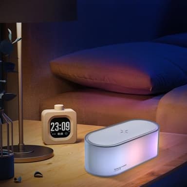 Bedside Night Light - Touch LED Lamp with Wireless Charger,Dimmable 2800K-6000K Warm White Light & Color Changing RGB, 400mAh Battery,Charging stationfor Living Room, Office Desk - Image 6